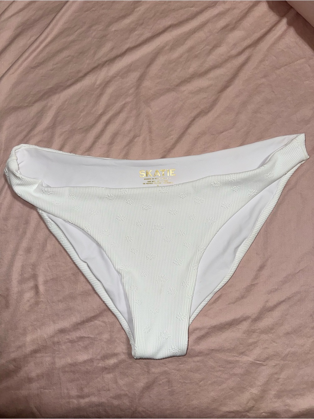 Skatie White Bikini Bottoms